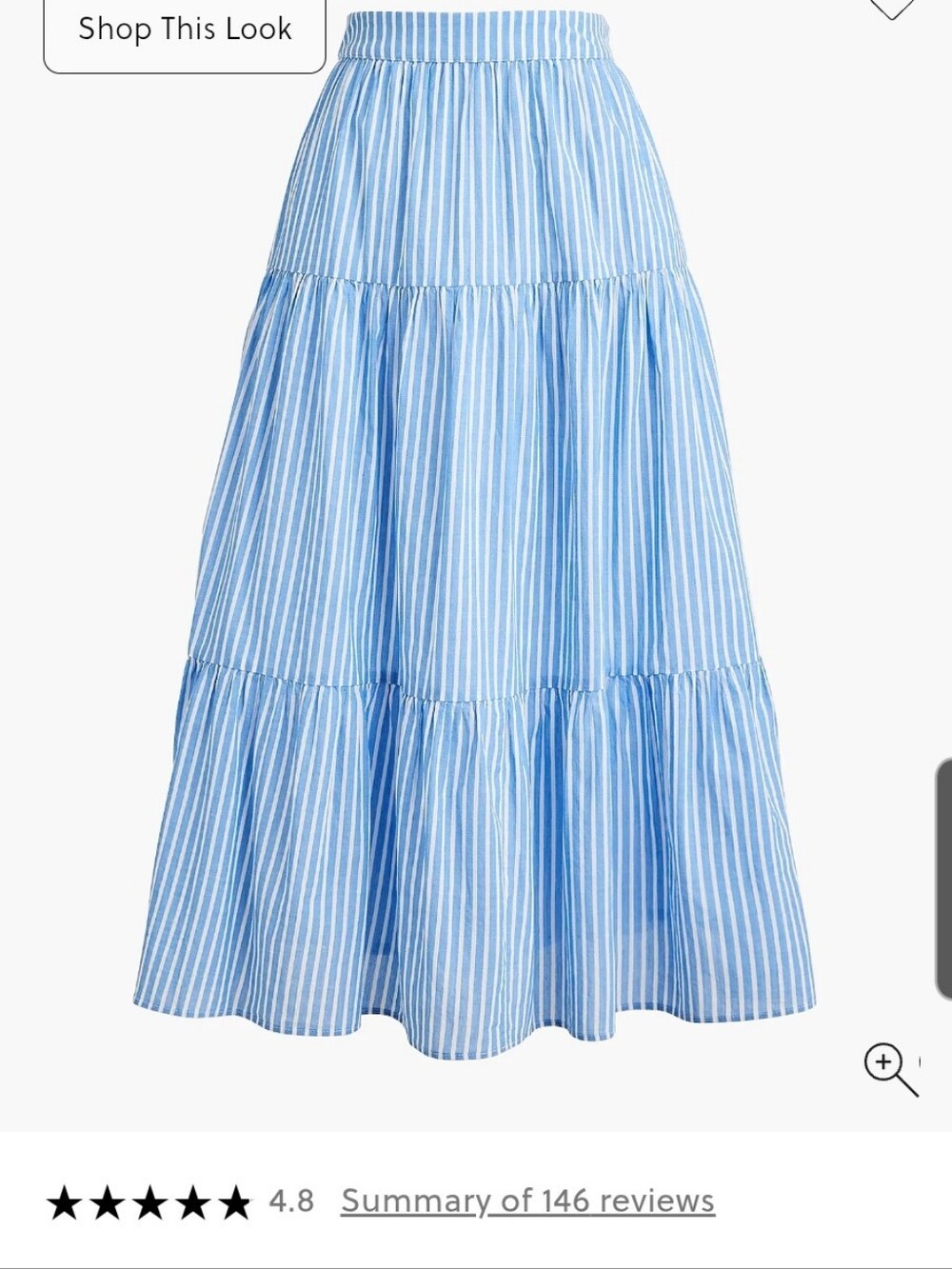 J Crew Factory Tiered Midi Skirt Medium